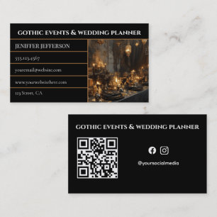 Gothic Victorian event & wedding planner Business Card