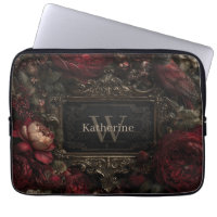 Gothic Victorian Frame with Dark Red Roses