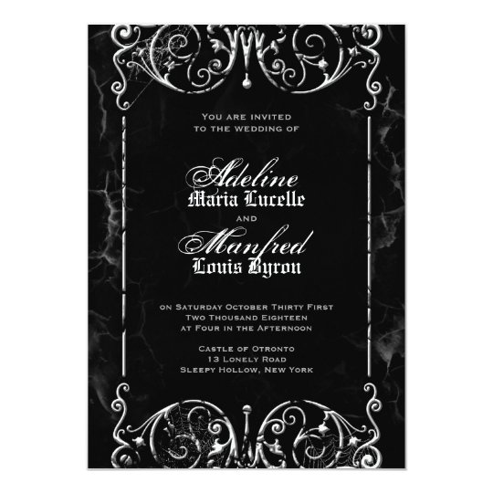 Gothic Victorian Halloween Wedding Invitations Zazzle Co Uk