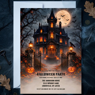 Gothic Victorian Haunted House Halloween Party Invitation