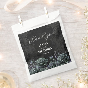 Gothic Victorian Moody Dark Roses Wedding Favour Bags