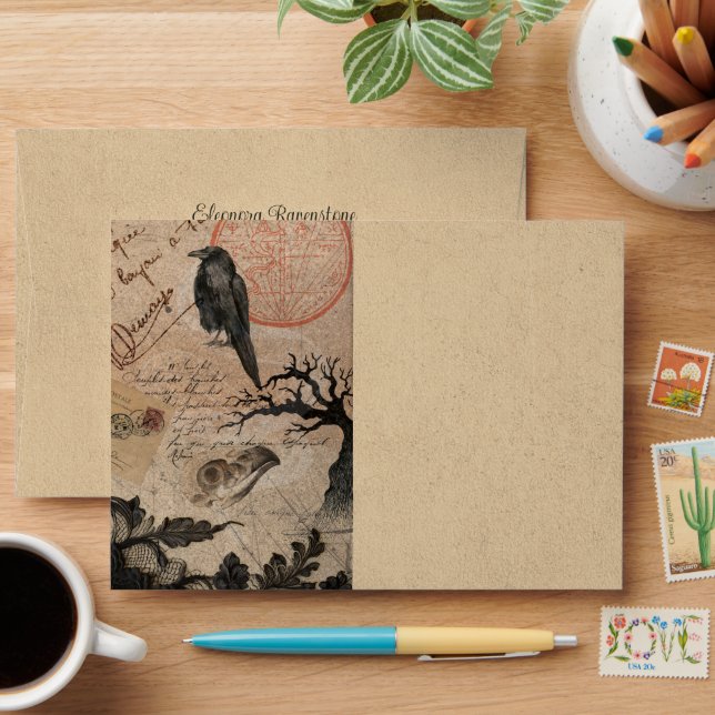 Gothic Victorian Shabby Chic Collage Envelope (Desk)