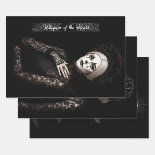 Gothic Vintage Art Design Wrapping Paper Sheet