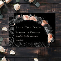 Gothic Vintage Black Blush Wedding