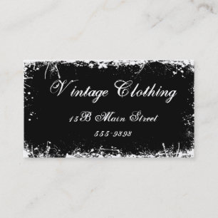 Gothic Vintage Black Business Card
