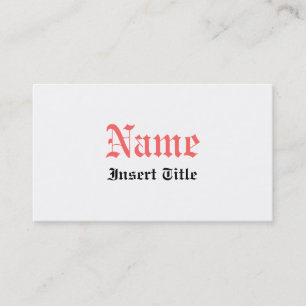 Gothic Vintage Business Card