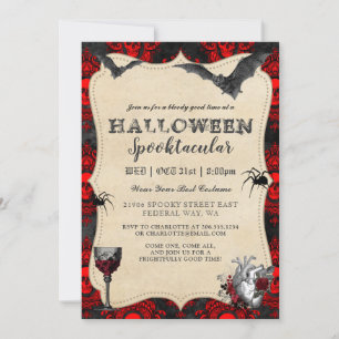 Gothic Vintage Halloween Spooktacular Invitation