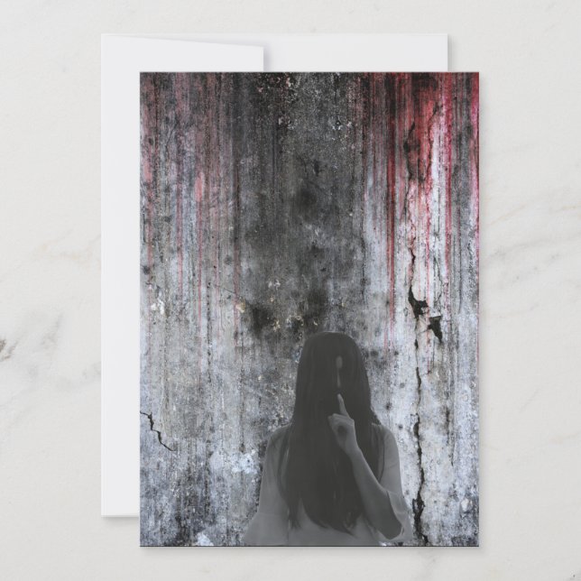  gothic vintage spooky  halloween invitation (Front)