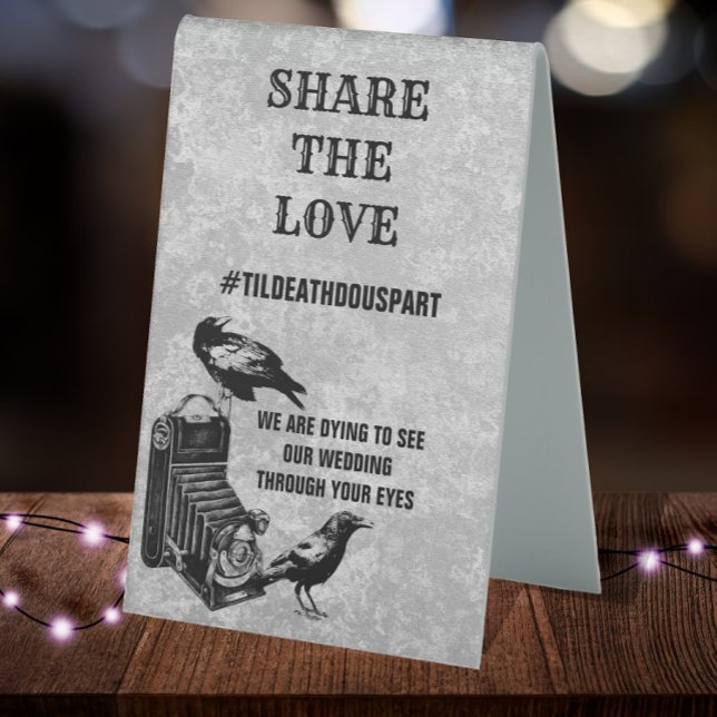 Gothic, Vintage Wedding Hashtag Share the Love (Creator Uploaded)