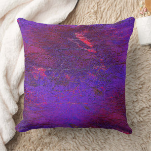 Gothic violet to red  enlarged leather stained     cushion