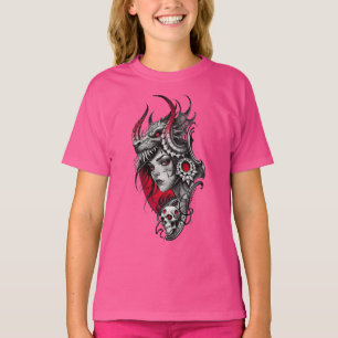 Gothic Warrior Queen Girls T-Shirt – Dark Beauty
