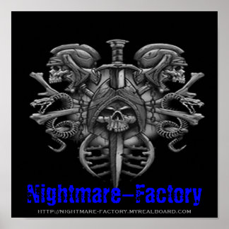 Gothic Warrior Skulls Poster