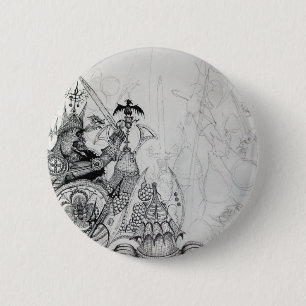 GOTHIC WARRIORS,Barbarian Knights,Fantasy 6 Cm Round Badge