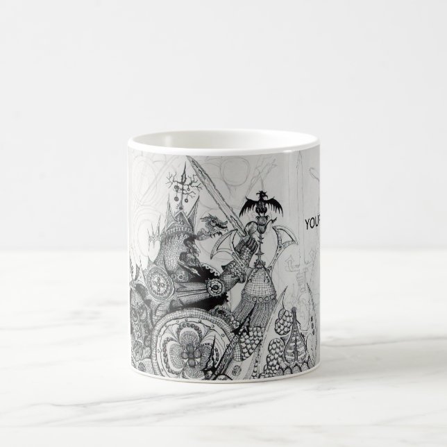 GOTHIC WARRIORS,Barbarian Knights,Fantasy Coffee Mug (Center)