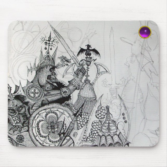 GOTHIC WARRIORS,Barbarian Knights,Fantasy Mouse Mat (Front)