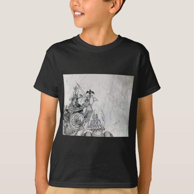 GOTHIC WARRIORS,Barbarian Knights,Fantasy T-Shirt (Front)