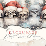 Gothic Watercolor Christmas Red Santa Hats Skulls Tissue Paper<br><div class="desc">Gothic Red Santa Hats Skulls Watercolor Tissue Paper | Holiday Gift Wrap Introducing my unique watercolor Skulls in Red Santa Hats Tissue Paper, perfect for enhancing Gothic Christmas gift wrapping with a discerning touch. Apply to drawers or cabinets for a distinctive, magical Christmas essence. Tailored for decoupage and paper crafting,...</div>