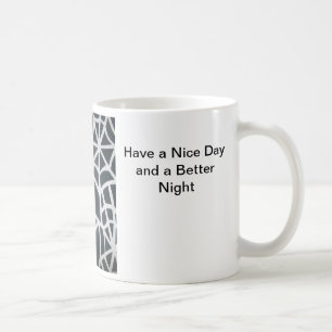 Gothic Web Velocity Bold Black and White Designer Coffee Mug