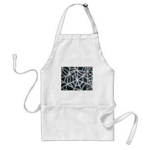 Gothic Web Velocity Bold Black and White Spider We Standard Apron