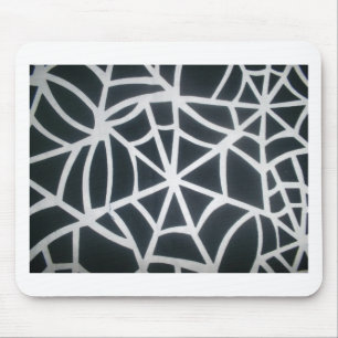 Gothic Web Velocity Bold Black White Spider Web De Mouse Mat