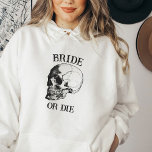 Gothic Wedding Bachelorette Party Custom Skull Hoodie<br><div class="desc">Looking for the perfect gothic wedding bachelorette party sweatshirt? Look no further than our personalised hoodie sweatshirt! This hoodie is perfect for your dark fairytale wedding. Not only is it stylish, but it also features a gothic design that will set the mood for your special day. Plus, it makes a...</div>