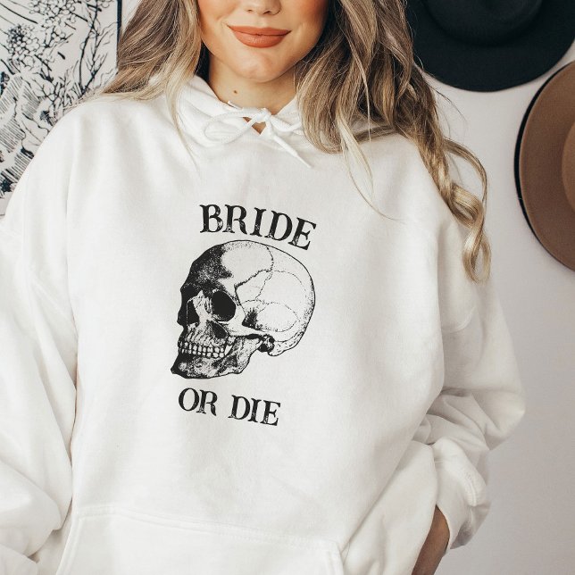 Gothic Wedding Bachelorette Party Custom Skull Hoodie (Creator Uploaded)