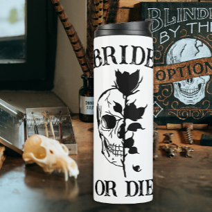 Gothic Wedding Bachelorette Party Customized Bride Thermal Tumbler