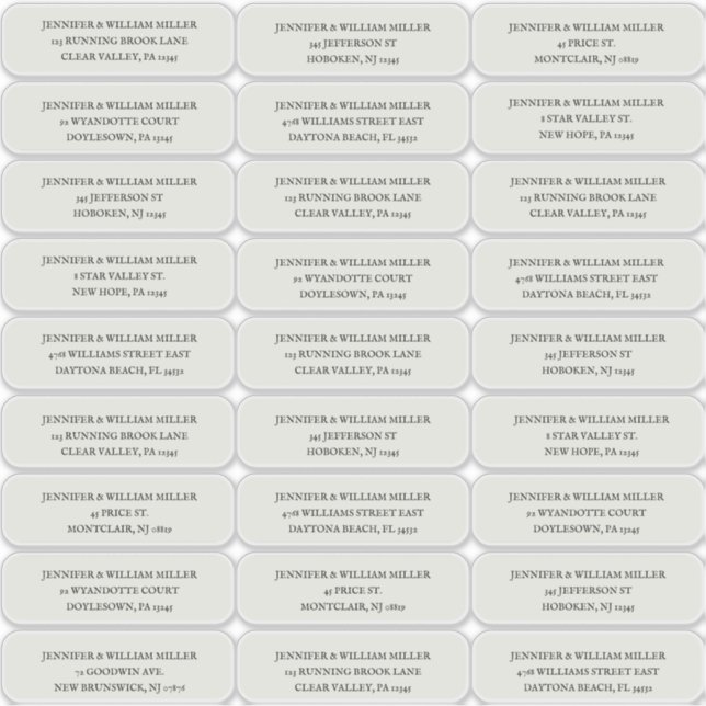 Gothic Wedding Black on Ecru Guest Address (Front)