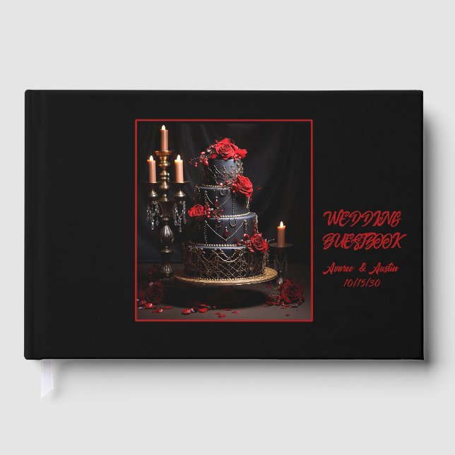 Gothic Wedding Cake Guestbook (Front)