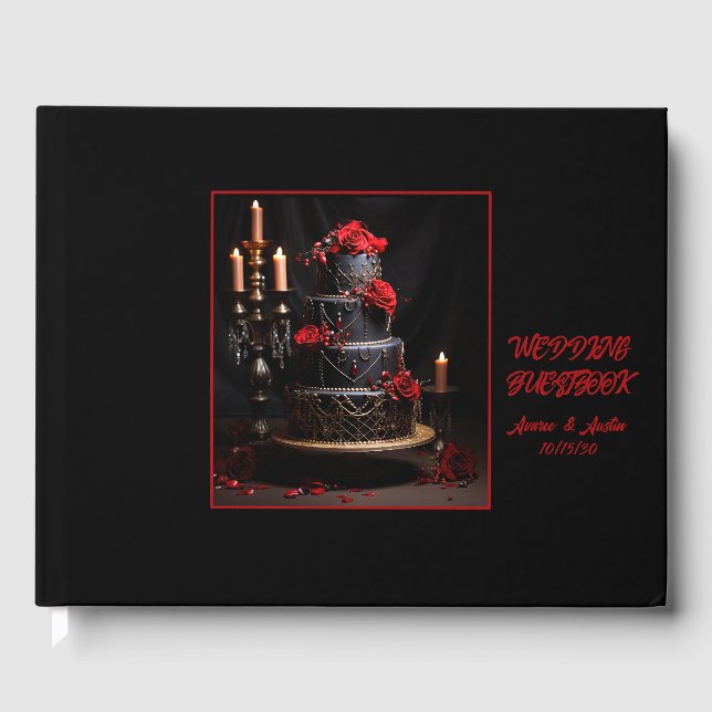 Gothic Wedding Cake Guestbook (Front)