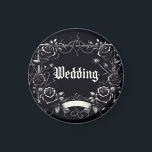 Gothic Wedding Car Magnet<br><div class="desc">The Goth Magnet can be a wonderful addition to a Halloween-themed wedding or even for a unique touch on any wedding day. Its gothic elements add a touch of darkness and intrigue, while the floral patterns soften the overall design, creating a perfect balance for a wedding setting. Placing these magnets...</div>