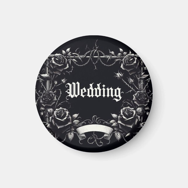 Gothic Wedding Car Magnet (Front)