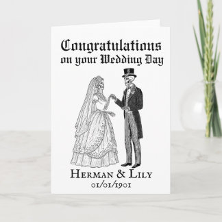 Gothic Wedding Card, Gothic Congratulations Card
