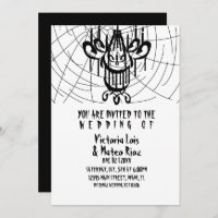 Gothic Wedding Chandelier Spider Web Black