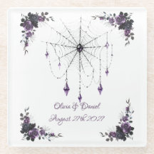 Gothic Wedding Coaster Floral Dark Romance