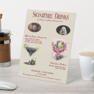 Gothic Wedding Dog Whimsigoth Signature Drink Sign
