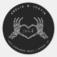 Gothic Wedding Envelope Address Sticker