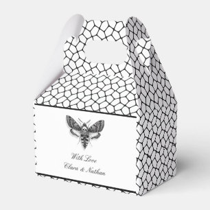 Gothic Wedding Favour Box – Moth & Lace Black & Wh