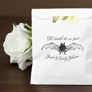 Gothic Wedding Halloween Bat Til' Death Do Us Part Favour Bags