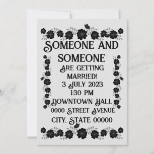 Gothic Wedding Holiday Card