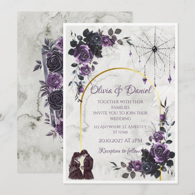 Gothic Wedding Invitation (Front/Back)