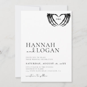 Gothic Wedding Invitation, Minimalist Wedding Invitation