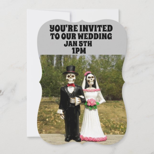 GOTHIC WEDDING INVITATIONS PERSONALIZED (Front)