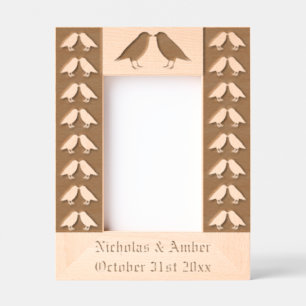 Gothic Wedding Kissing Ravens Custom Etched Frames