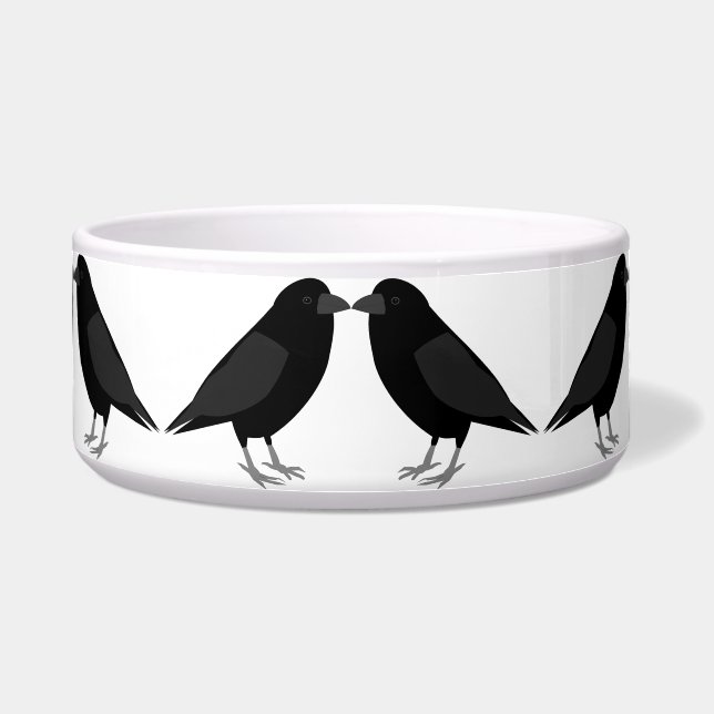 Gothic Wedding Kissing Ravens Patterned (Front)