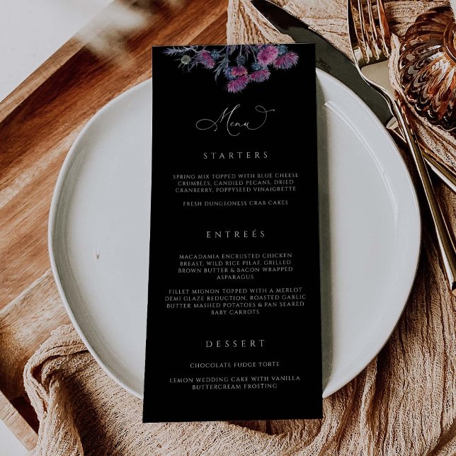 Gothic Wedding Menu Card Halloween Party N100 (Creator Uploaded)