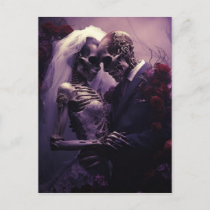Gothic wedding postcard
