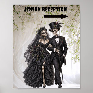 Gothic Wedding Reception Sign