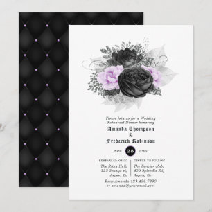 Gothic Wedding Rehearsal Dinner Invitation