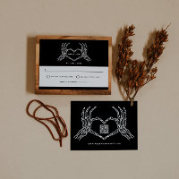 Gothic Wedding Skeleton Hands Wedding QR Code RSVP